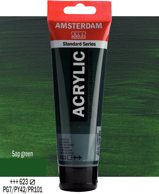 Farba akrylowa Amsterdam Sap Green 623 120 ml (8712079158521) - obraz 2