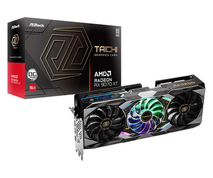AMD Radeon RX 9070 (ジュンク) お値引きのご相談に応じます。 Видеокарта ASRock Radeon RX 9070 XT Taichi 16GB OC (RX9070XT TC