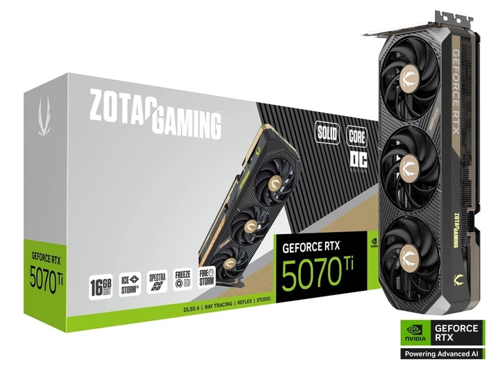 Видеокарта Zotac GAMING GeForce RTX 5070 Ti SOLID CORE OC (ZT-B50710J2-10P) - изображение 8