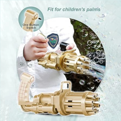 Генератор мильних бульбашок Bubble Gun Blaster "Кулемет" Bambi bb-04893 - зображення 5