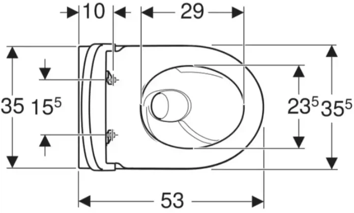 Унитаз подвесной Geberit iCon 503.046.JT.1 Rimless TurboFlush с сиденьем Soft Close дюропласт - изображение 4