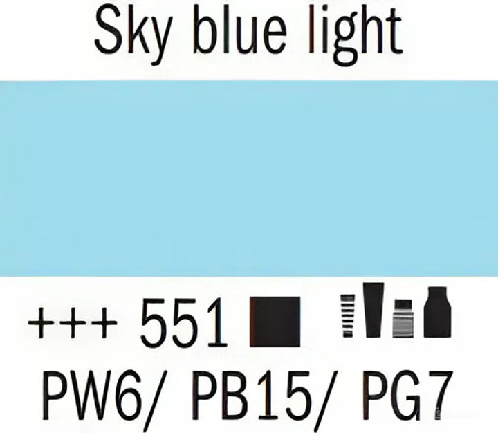 Farba akrylowa Amsterdam Sky Blue Light 551 120 ml (8712079268220) - obraz 2