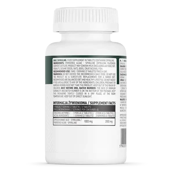 Спіруліна OstroVit SPIRULINE 90 таблеток - изображение 3
