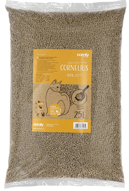 Żwirek dla kotów COMFY CORNELIUS z kukurydzy naturalny 25 l (5905546334174) - obraz 1