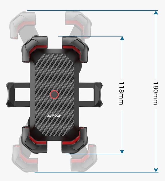 Uchwyt na telefon Joyroom for motorcycle Black (JR-ZS288-m) - obraz 2