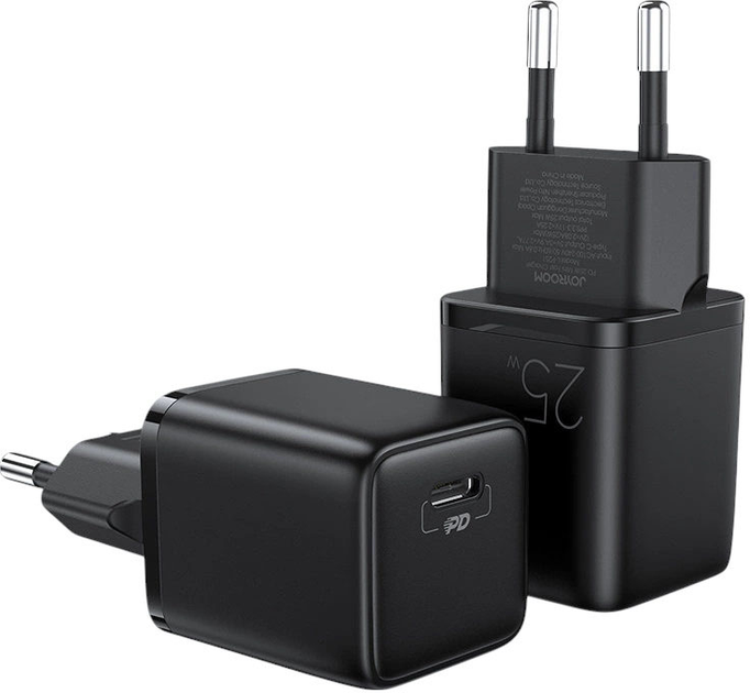 Ładowarka sieciowa JOYROOM L-P251 USB-C 25W PD 3.0 Black (6941237166586) - obraz 1
