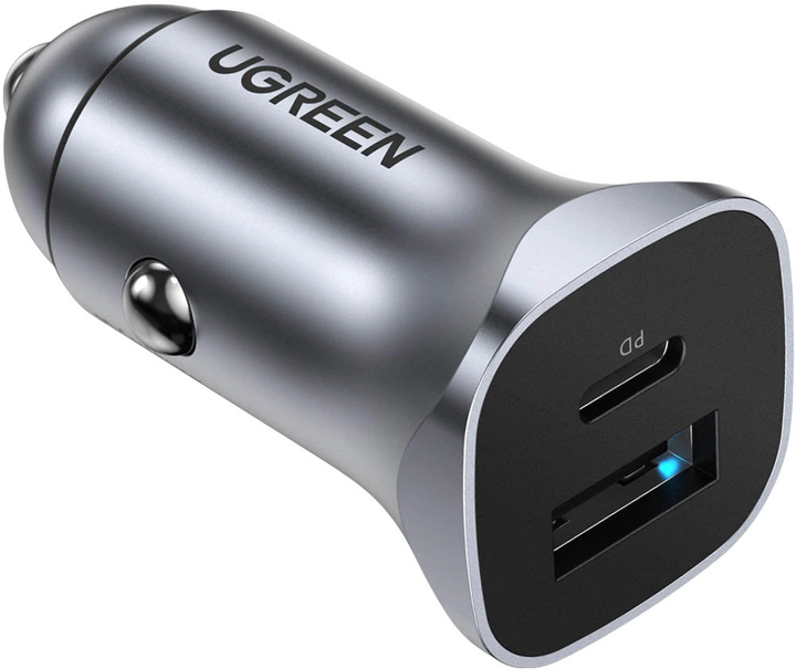 Ładowarka samochodowa Ugreen CD130 30W USB-A/USB-C PD Grey (6957303848584) - obraz 3
