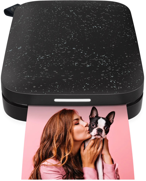 Фотопринтер HP Sprocket 2x3" Sprocket Black (HPISPB) + Фотопапір HP Sprocket Zink 2x3" Глянцевий Самоклеючий 20 л у подарунок! - зображення 2