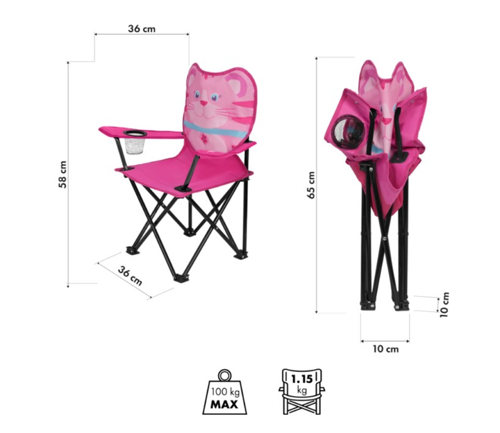 Дитяче туристичне крісло Nils Fun NC3305 Cat (5908261680915) - зображення 5
