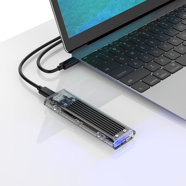 Obudowa dysku Orico TCM2-C3 M.2 NVME USB-C Black (6942227137807) - obraz 4