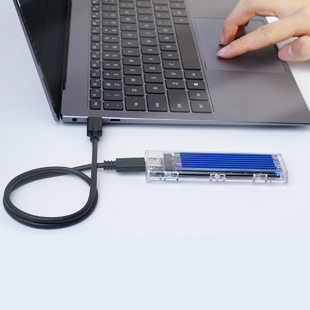 Obudowa dysku Orico TCM2-C3 M.2 NVME USB-C Blue (6942227137821) - obraz 2