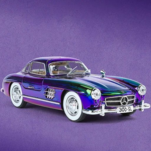 Моделька машини Mercedes-Benz 300SL перламутровий, оснащена звуковими та світловими ефектами - зображення 4