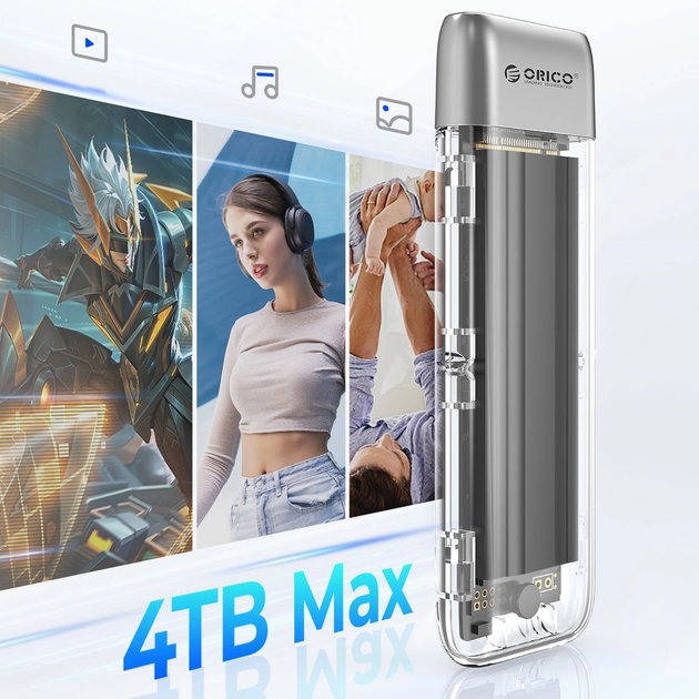 Obudowa dysku Orico TXM2-C3 M.2 NVME USB-C 3.2 (6942227137760) - obraz 7