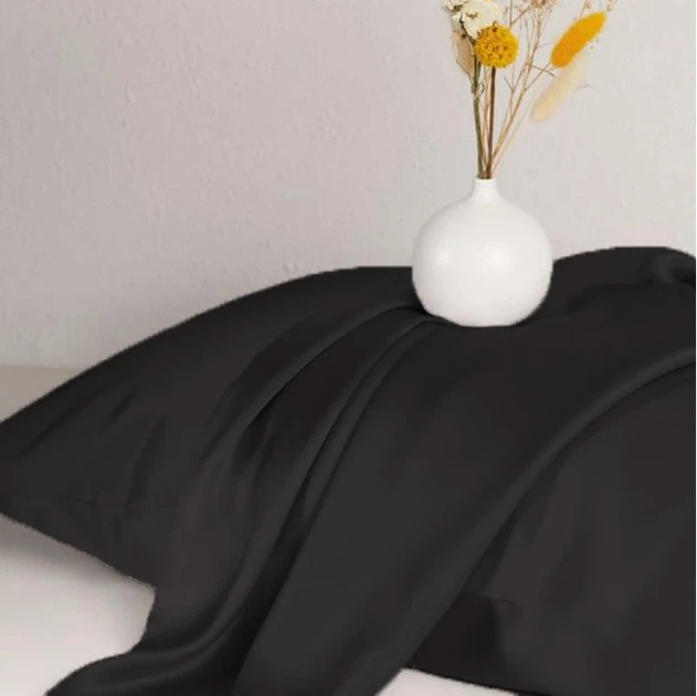Комплект постільної білизни MirSon King Size 220x240 см Light Pro 10-006 Black Satin (2200010171716) - Фото 4 Комплект постільної білизни MirSon King Size 220x240 см Light Pro 10-006 Black Satin (2200010171716) - зображення 4