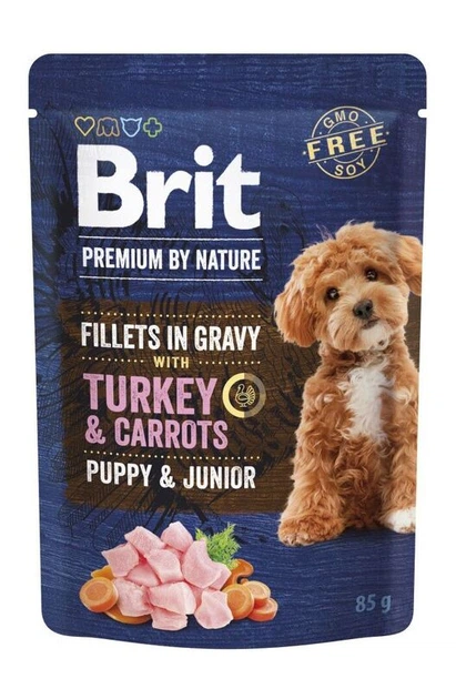 Вологий корм для собак малих порід Brit Premium Fillets in Gravy Multipack 12шт 85 г - Фото 7 Вологий корм для собак малих порід Brit Premium Fillets in Gravy Multipack 12шт 85 г - зображення 7