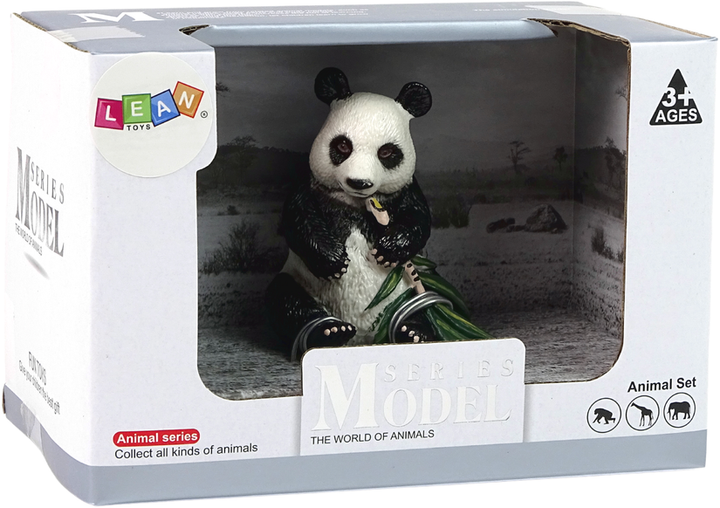 Figurka kolekcjonerska Lean Toys Zwierzęta Świata Panda z bambusem 6 cm (5905214970697) - obraz 1