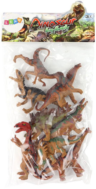 Zestaw figurek Lean Toys Park Zwierząt Dinozaury 8 szt (5905515353267) - obraz 1