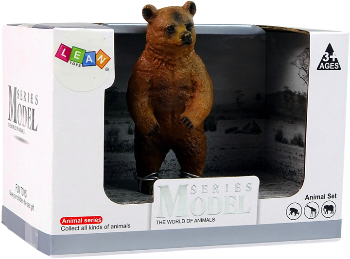 Колекційна фігурка Lean Toys Animals of the World Бурий ведмідь 10 см (5905214971601) - зображення 1