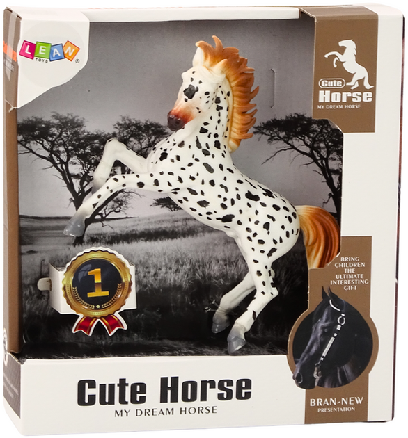 Figurka Lean Toys Koń Biały 13 cm (5905991015499) - obraz 1