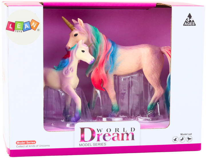 Набір фігурок Lean Toys World Animals Єдиноріг з дитинчам (5905991020738) - зображення 1