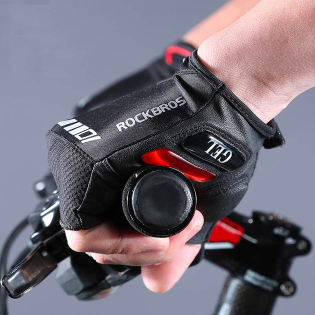 Rękawiczki rowerowe Rockbros z wkładkami żelowymi S143-BK L Black (5907769312724) - obraz 6