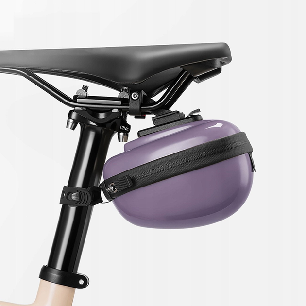 Torba rowerowa RockBros Rigid Hard Shell Compact Saddle Bag 0.4l Purple (30130076006) - obraz 2