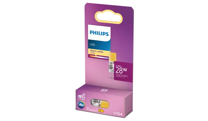 Світлодіодна лампа Philips G4 2.4Вт 2700K (тепле) 300 люменів 929003779158 - зображення 2