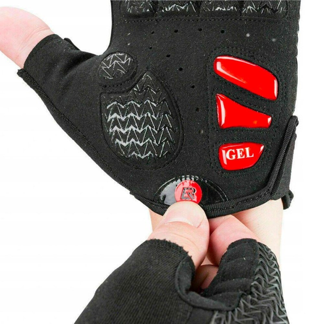 Rękawiczki rowerowe Rockbros z wkładkami żelowymi S169BR XL Black-Red (5907769312755) - obraz 2