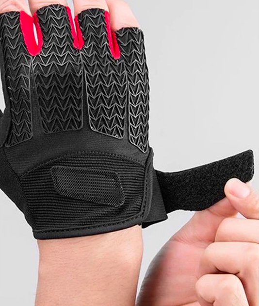 Велорукавички Rockbros з гелевими вставками S169BR S Black-Red (5907769312786) - зображення 4