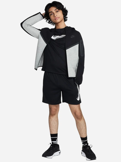 Підліткова футболка для хлопчика Nike B Nk Df Multi Ss Top Hbr HF8100-010 137-147 M Чорна (197859928743) - зображення 3