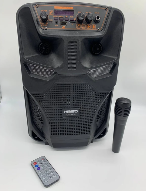 Колонка портативна Kimiso QS-5805 з мікрофоном і світломузкою - Фото 7 Колонка портативна Kimiso QS-5805 з мікрофоном і світломузкою - зображення 7