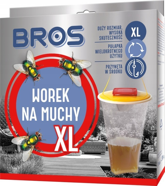 Пастка Bros Bagosel Сумка XL для мух з наживкою (5904517248250) - зображення 1
