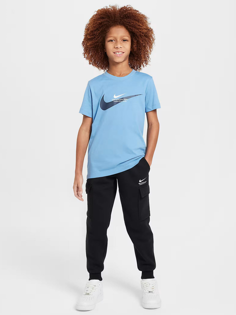 Підліткові спортивні штани-джогери для хлопчика Nike B NSW SI FLC Cargo Pant BB HV6972-010 137-147 M Чорні (197861863544) - зображення 3