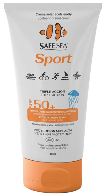 Спрей для тіла Safe Sea Sport SPF 50+ 100 см (8437016027226) - зображення 1