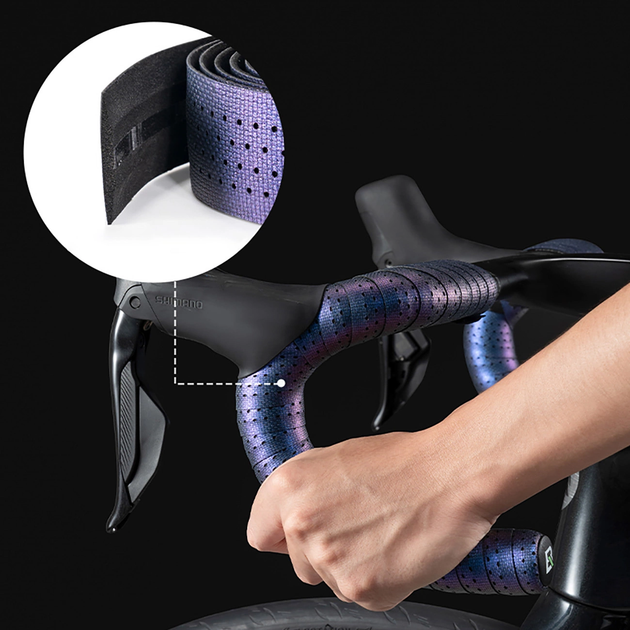 Owijka na kierownicę RockBros EVA Handlebar Tape "Shark" Pattern Black (71240004001) - obraz 2