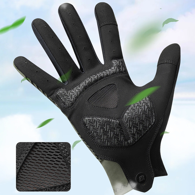 Rękawiczki rowerowe Rockbros XL Green (5907769373824) - obraz 3