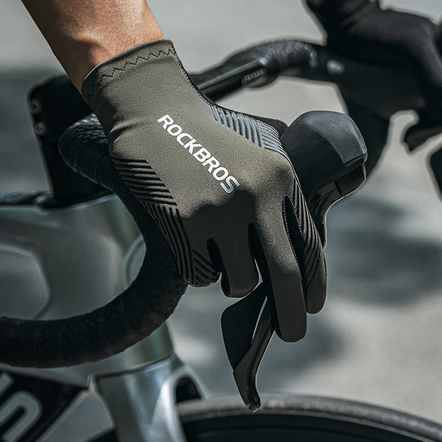 Rękawiczki rowerowe Rockbros XL Green (5907769373824) - obraz 7