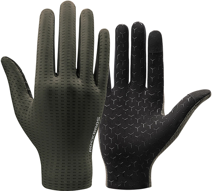 Велорукавички RockBros дихаючі довгі XXL Green (5907769373565) - зображення 1