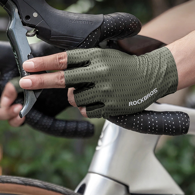Велорукавички RockBros дихаючі короткі XXL Green (5907769373466) - зображення 2