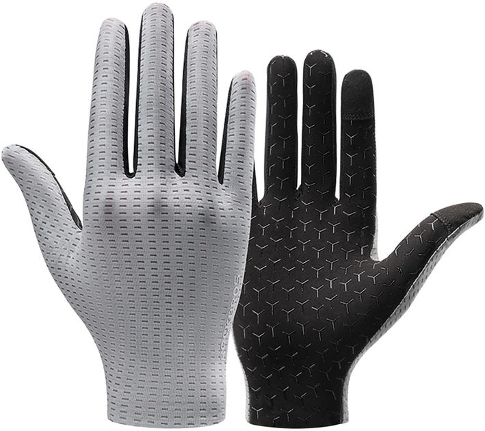 Велорукавички RockBros дихаючі довгі XL Grey (5907769373602) - зображення 1