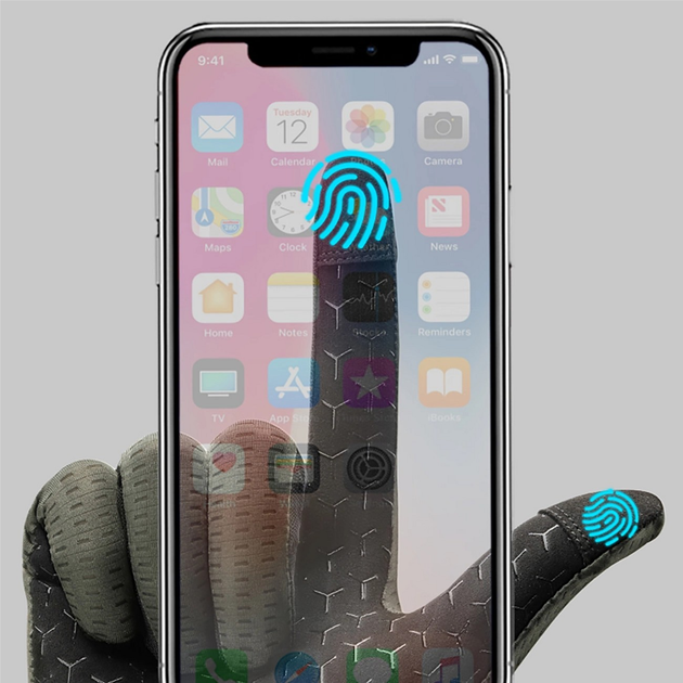 Rękawiczki rowerowe RockBros oddychające długie XL Green (5907769373558) - obraz 4
