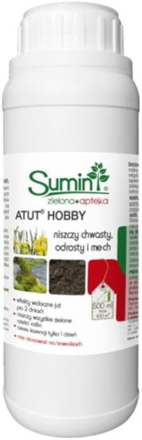 Гербіцид Sumin Atut Hobby бореться з бур'янами, пагонами, мохом 500 мл (5907102013998) - зображення 1