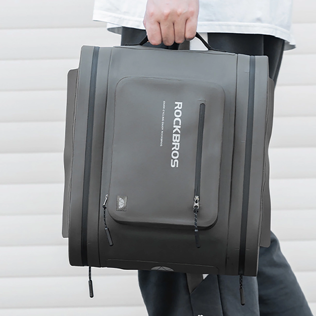Torba rowerowa RockBros Waterproof Bike Pannier, for Trunk, Capacity 14l Gray (3014009901) - obraz 5