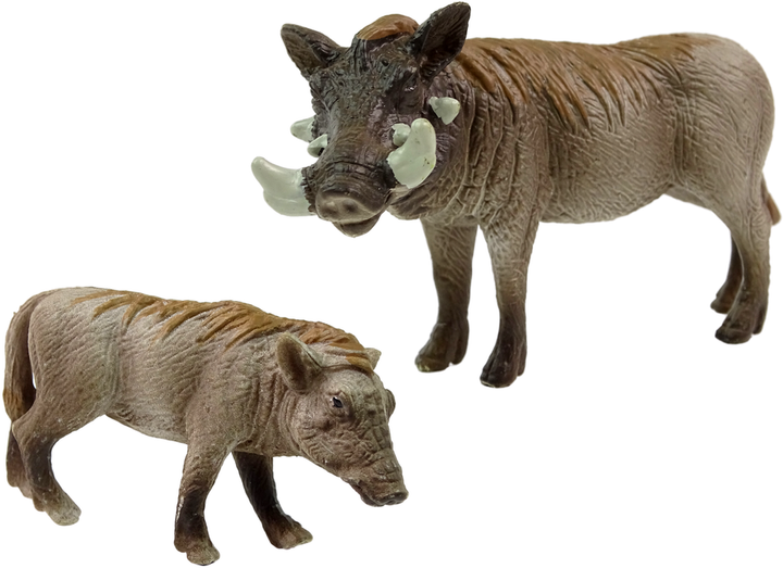 Zestaw figurek Lean Toys Zwierzęta Świata Guziec afrykański z Młodym 2 szt (5905214971335 / 5905214971342) - obraz 2