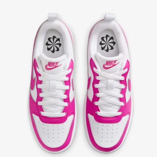 Підліткові кеди для дівчинки Nike Court Borough Low Recraft (GS) DV5456-123 39 (6.5Y US) Білі з рожевим (197859902170) - зображення 5