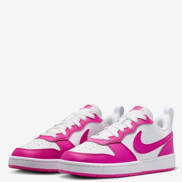 Підліткові кеди для дівчинки Nike Court Borough Low Recraft (GS) DV5456-123 38 (5.5Y US) Білі з рожевим (197859909629) - зображення 2