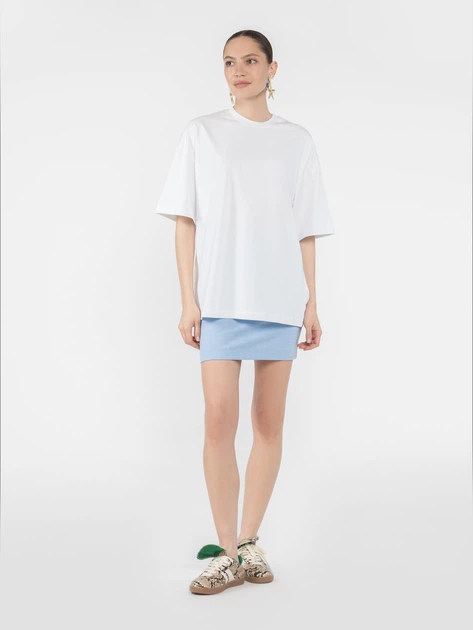 Футболка жіноча W13.14.00.510 біла з тонкого бавовняного джерсі Arber T-shirt oversize W2 S білий (W13.01.00.610) - Фото 1 Футболка жіноча W13.14.00.510 біла з тонкого бавовняного джерсі Arber T-shirt oversize W2 S білий (W13.01.00.610) - изображение 1