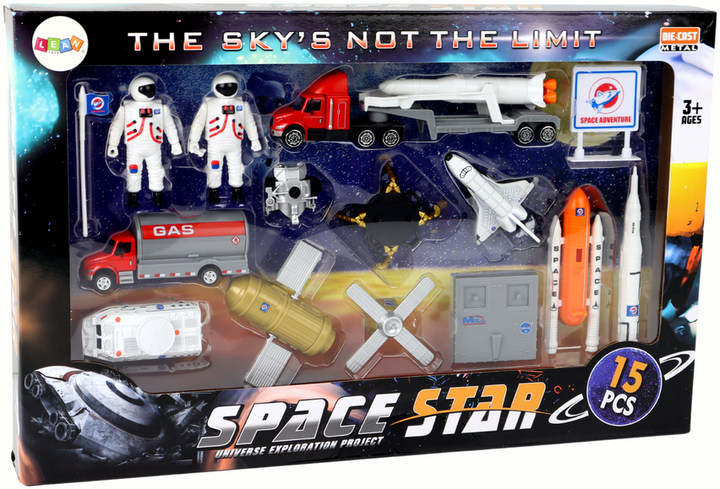 Набір Lean Toys Space 15 предметів (5905679078624) - зображення 5