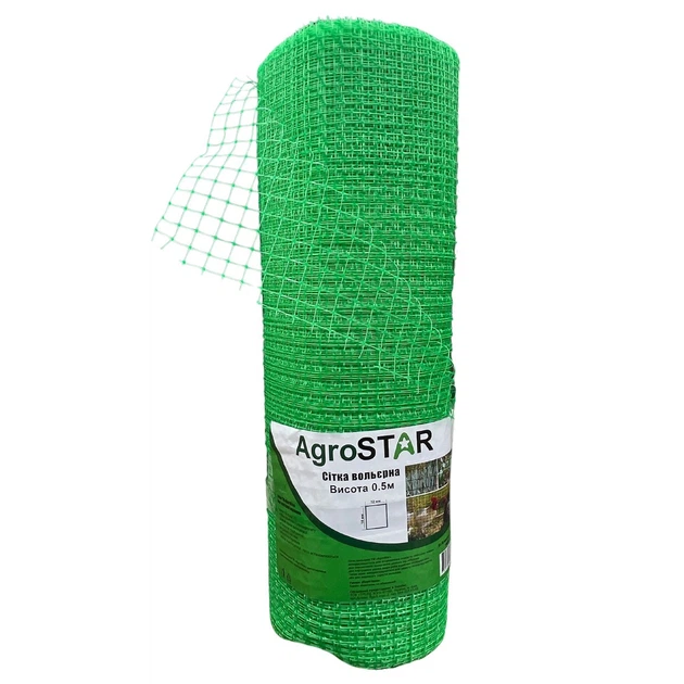 Сітка вольєрна 12*14"AgroStar"0.5*100 м (зелена) - Фото 3 Сітка вольєрна 12*14"AgroStar"0.5*100 м (зелена) - изображение 3