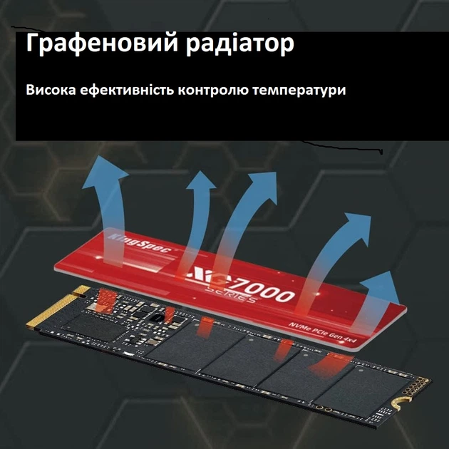 SSD накопитель KingSpec 2TB M.2 2280 NVMe Gen4x4 для игровых ПК и ноутбуков - изображение 3
